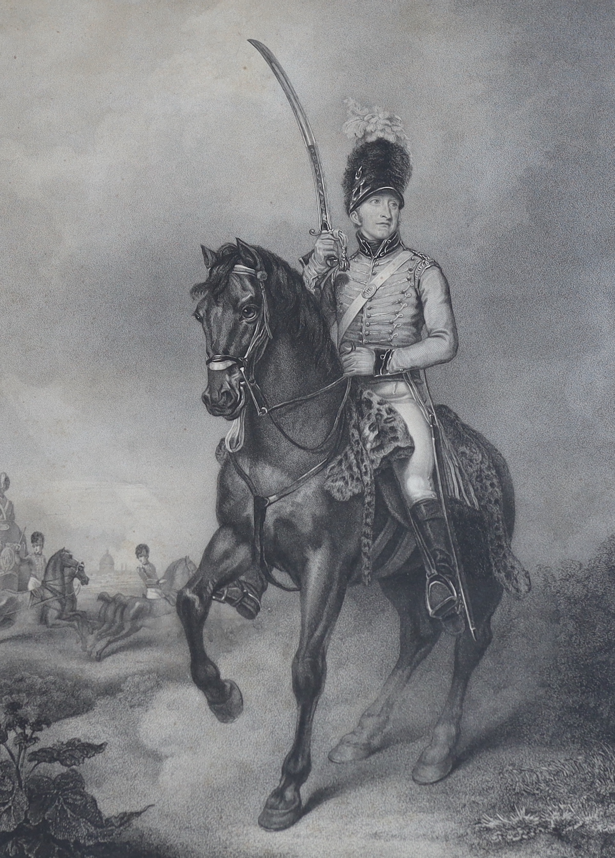 Anthony Carden after Arthur William Devis, stipple engraving, 'Alexander Sinclair Gordon Esquire, Captain & Adjutant of The Light Horse Volunteers of London and Westminster, published by Carden 1805, 56 x 38cm